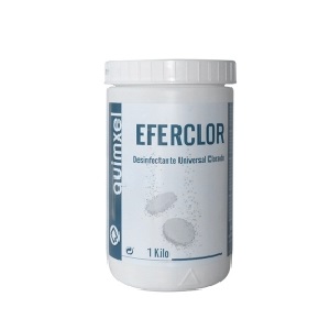 EFERCLOR, bote de 1 KG. Desinfectante Universal Clorado En Pastillas